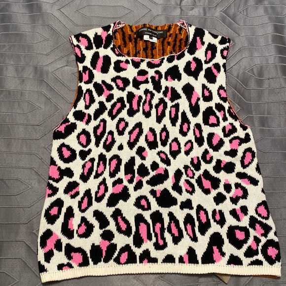 Other - COMME des GARÇONS leopard print sweater vest